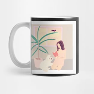 Cozy Afternoon with Dog Mug